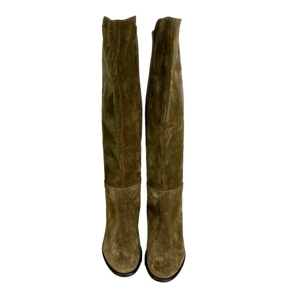 Cordani NWOB Bethanie Knee High Boot Sesame Suede Size 36 (US 6) Stretch Panel - Picture 5 of 8